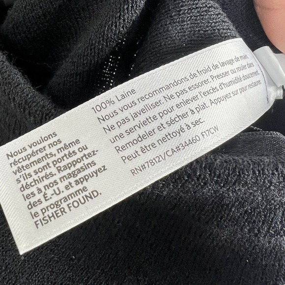 Eileen Fisher Black Wide Crop Pant Size M NWT Washable Wool Pull On - Picture 10 of 11